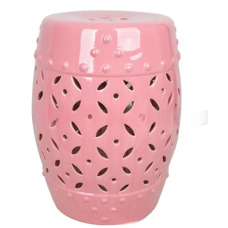 مقعد قديم من السيراميك المجوف عبر الحدود، لون التيتانيوم المطلي بالذهب والفضي، مقعد البستنة المنزلي، زينة حديقة الفندق #3