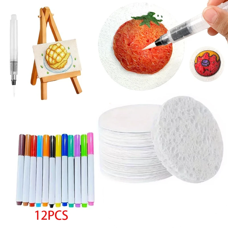 Kit di pittura con spugna magica per disegno 3D, tela con texture, per bambini, fai da te, disegno artistico, lavagna educativa con spugna, giocattolo artigianale