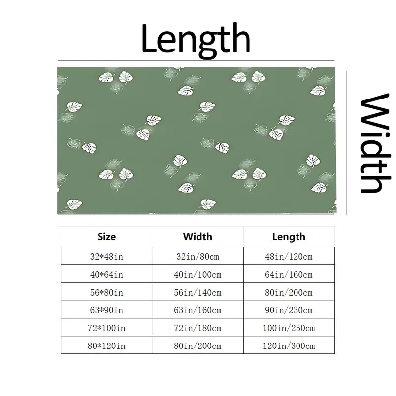 Sage Green Tropical Monstera Leaf Pattern Carpet Flooring, Boho Botanical Area Rug for Living Room Bedroom Home Interior Decor view 7