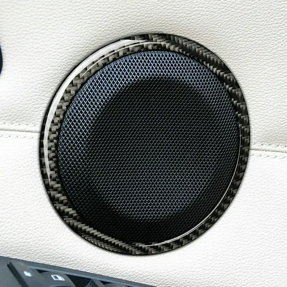 Frame Trim Loudspeaker Car Accessories Car Door Carbon Fiber Replacement For BMW 3 Series E90 E92 Easy Installed