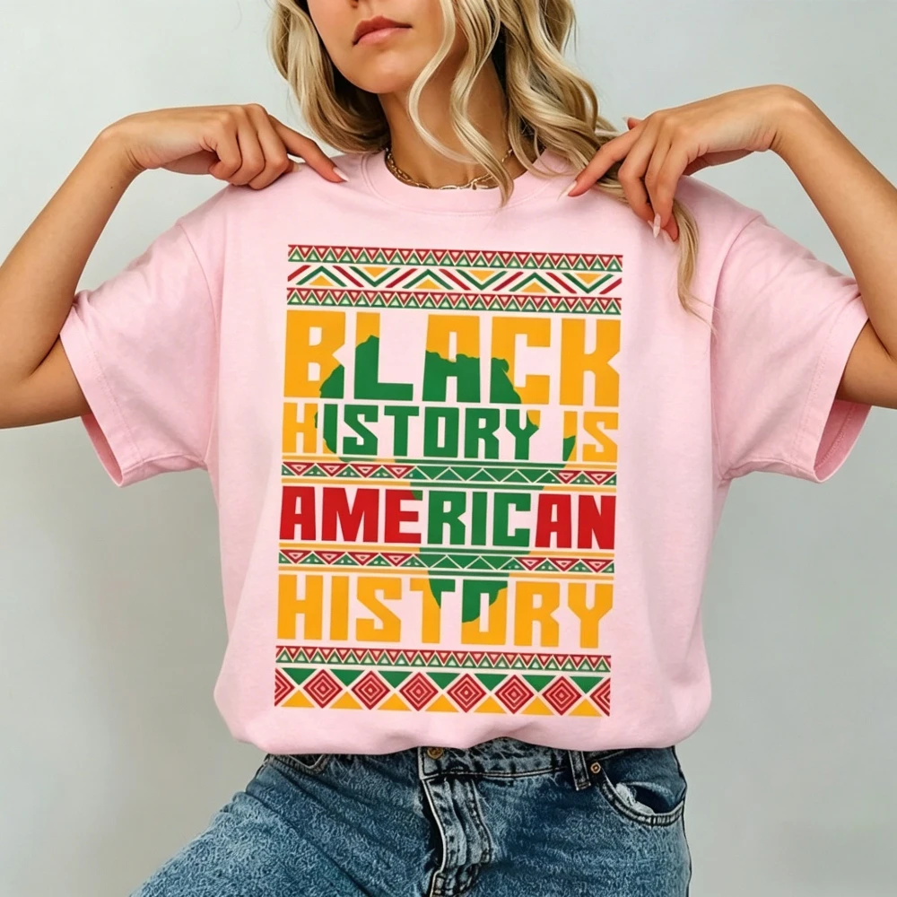 Black History Is American History Tshirt Juneteenth Day T-Shirt African American Shirt Human Rights Tee Men Women Fashion Tops