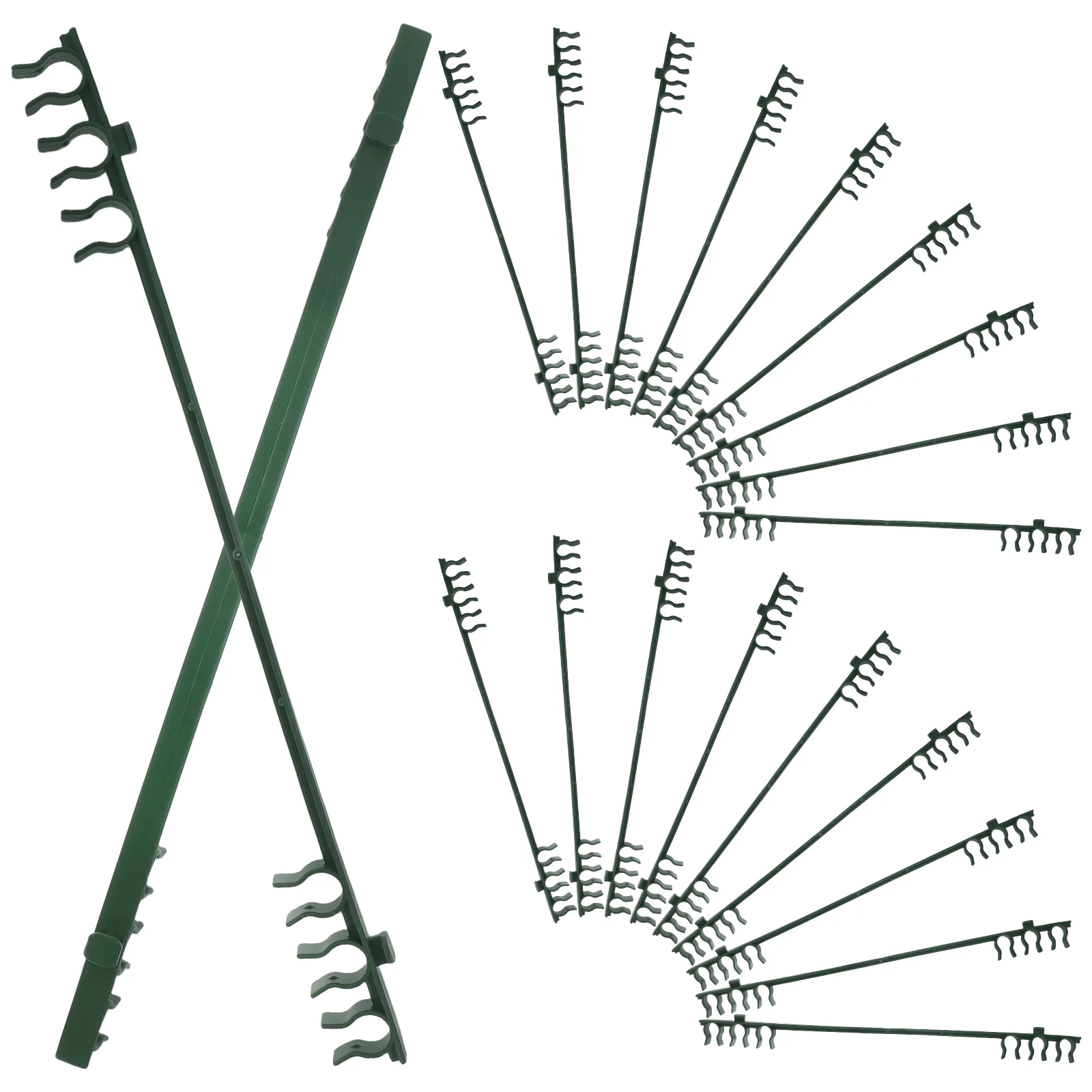 

20 Pcs Garden Rod Connectors Durable Climbing Buckle Clips for 8mm Round Tube Trellis Plant Support Hardware Fittings Greenhouse