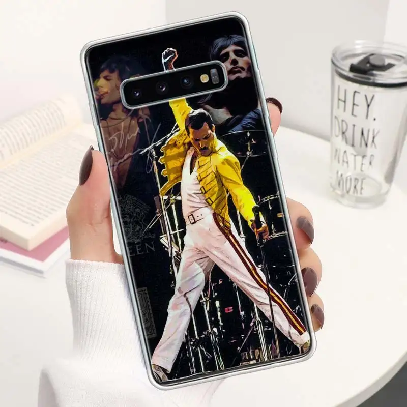 Rock Funky Freddie Mercury Queen Coque Phone Case For Samsung Galaxy S24 S23 Ultra S22 S21 S20 FE S10 Plus S10E S9 S8 + Lite Sof