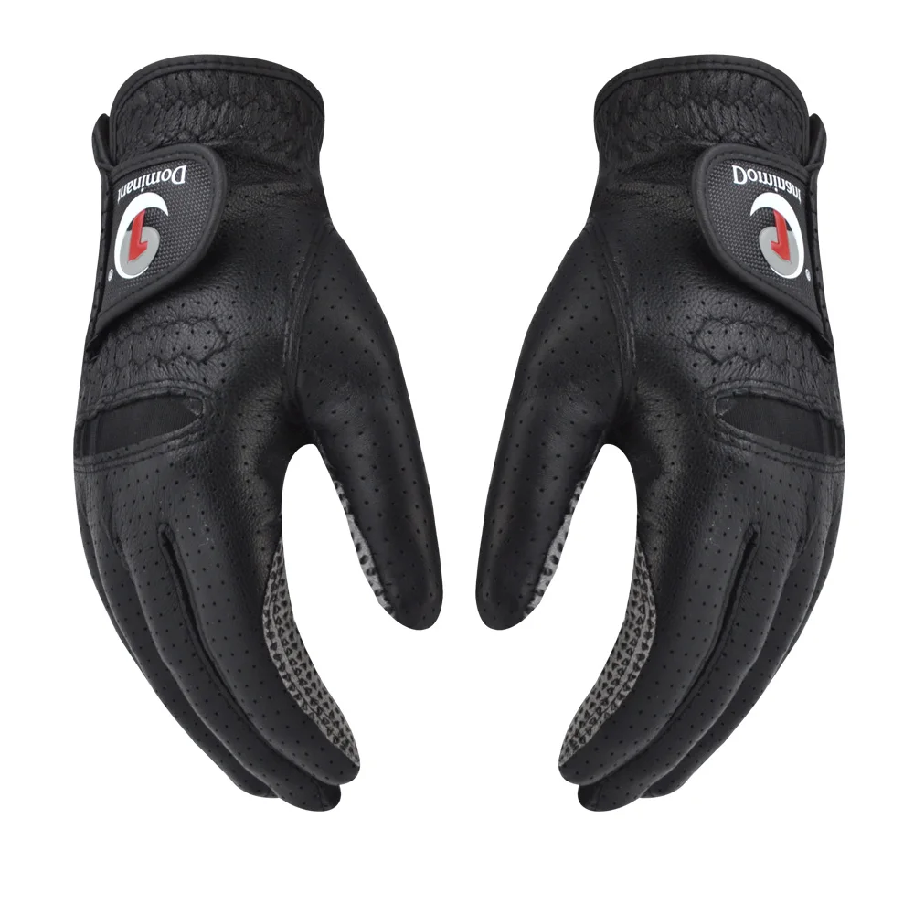 1Pair Men\'s Golf Gloves Soft Leather Sheepskin Left Right Hand Sport Grip Gloves Anti-skid Beginner Practice Golf Accessories