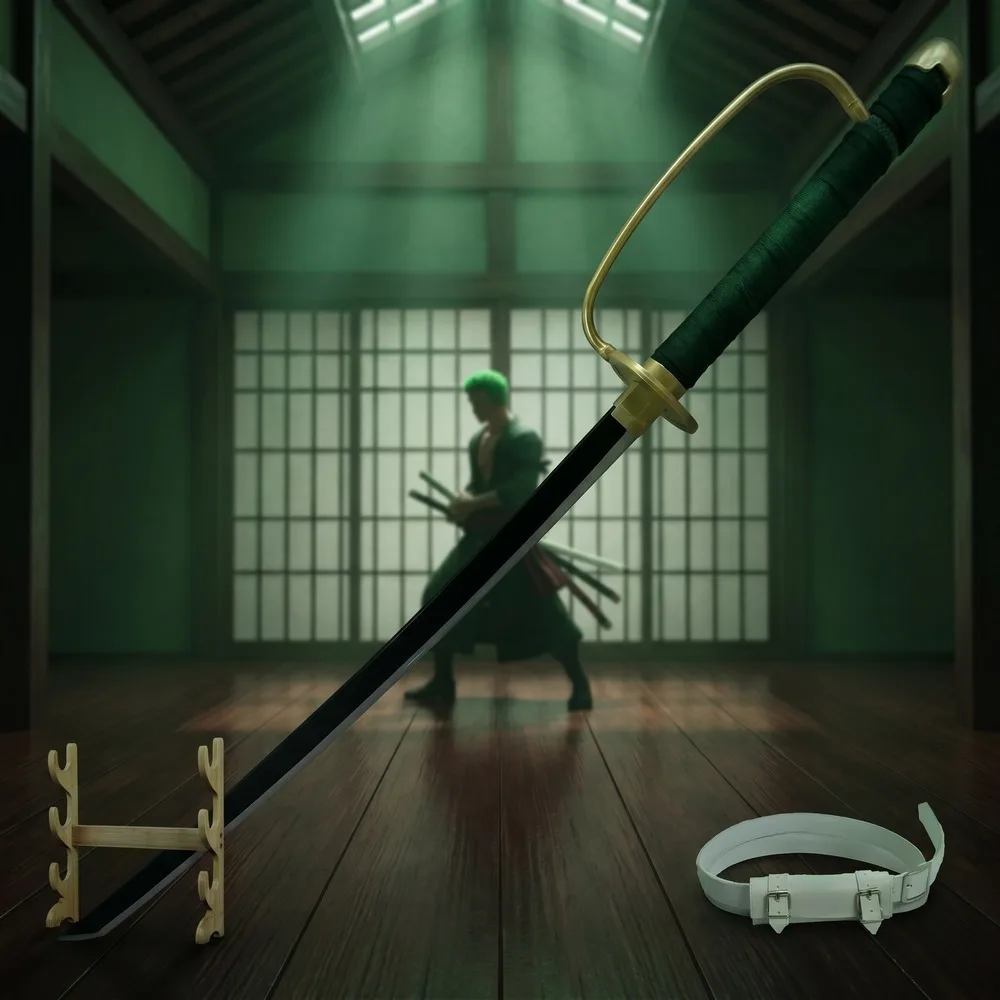 One Piece 104cm 40in Yellow Collector Style Plastic Anime Blade Katana Sword Schwert Safe Unsharpened Collection Display Prop