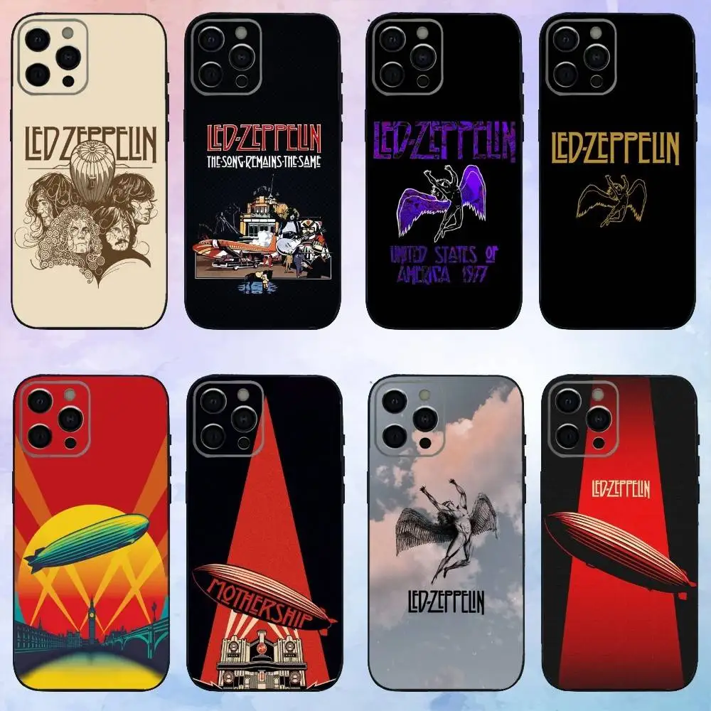 

Rock L-Led Z-Zeppelin B-band Phone Case For iPhone17,16,15,14,13,12,11 Plus,Pro Max Soft Black Cover