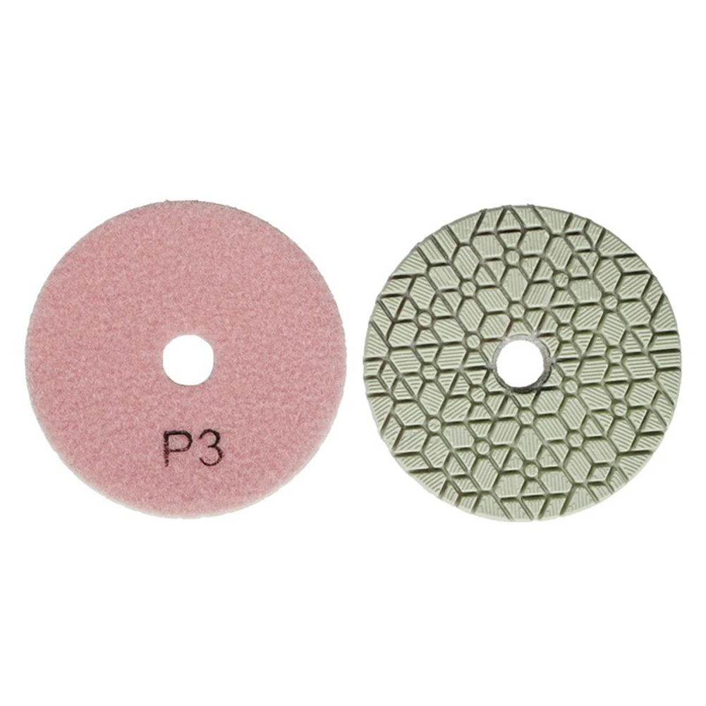 1/3 шт. 4-дюймовые сухие/влажные полировальные подушечки-острые гибкие 100 мм алмазные полировальные подушечки для гранитной плитки, мрамора 1 # /2 # /3 #   Детали инструментов
