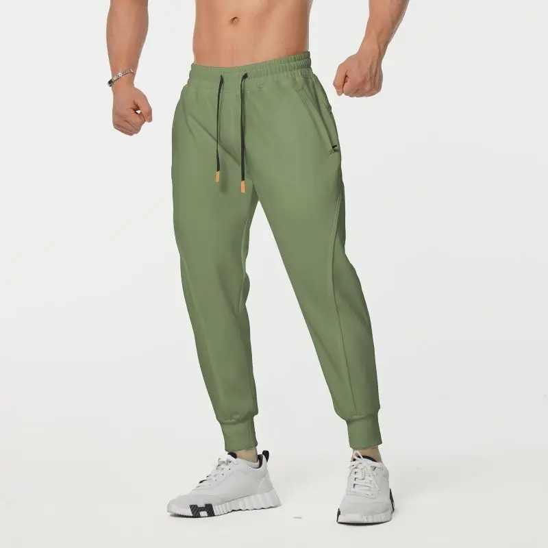 Invisible Open Crotch Outdoor Trousers Men's Slim Joggers Workout Pants Gym Running Athletic Bottom Sweatpants with Deep Pockets