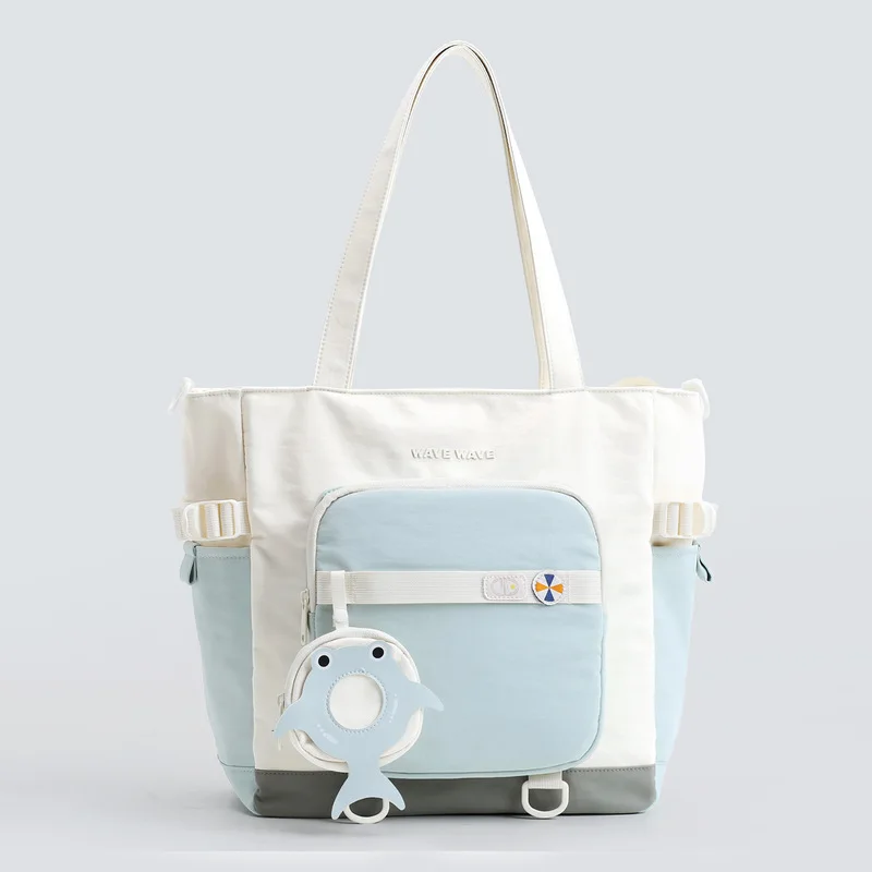 Multifunctional Mommy Tote Bag, Large‑Capacity Fashion Women Shoulder Bag, Casual Outdoor Travel & School Satchel Hand view 6