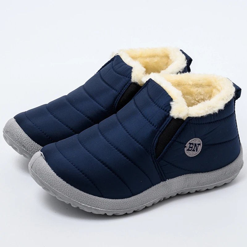 Kidmi-sapatos de veludo grosso para mulheres, solas macias, impermeável, à prova de frio, quente, inverno