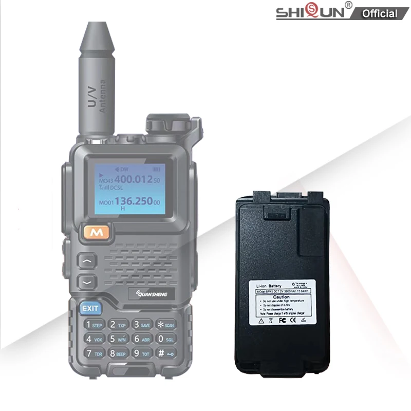 UV 5R Plus Li-ion Battery Quansheng DC 7.2V 3800mAh Battery BPK5 For UV-K6 Walkie Talkie UV K5 UV K58 Two Way Radio Rechargeable