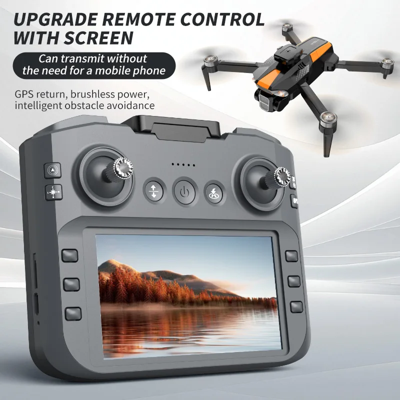 LF669 Drones RC Pantalla de 4,5 pulgadas control remoto 4K HD Cámara dual profesional 360 °   Regalo de juguetes de cuadricóptero para evitar obstáculos