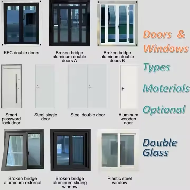 Extendable Modular Container House 20ft Steel Frame Portable Prefabricated Building for Garden Room Backyard Office Cabin