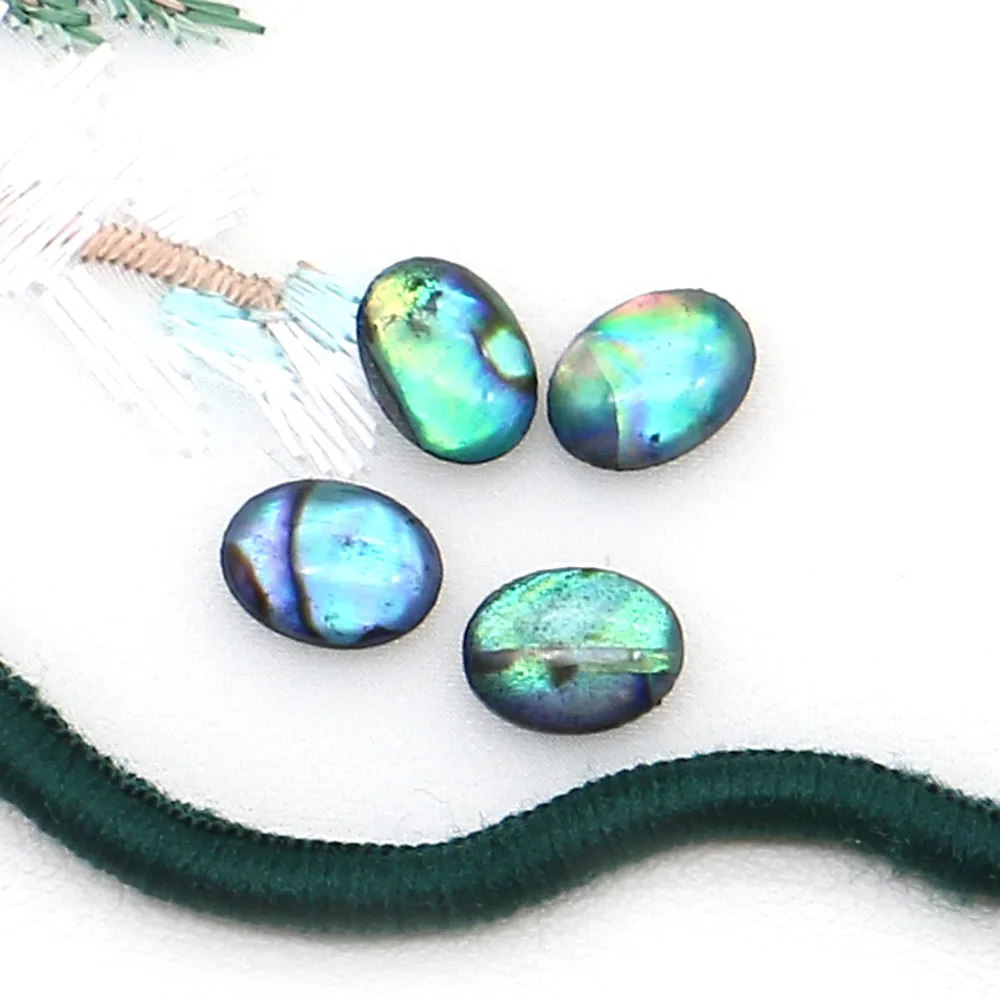 

10pcs/Lot 7x9mm Oval Abalone Shell Beads Cabochon No Holes Handmade Jewelry Beads for Jewelry Making DIY Necklace Rings Handmade