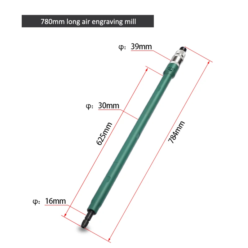 Pneumatic Grinding Wheel Engraving Grinder Hand-held Elongated Grinding and Polishing Straight Air Grinder S40-780/980