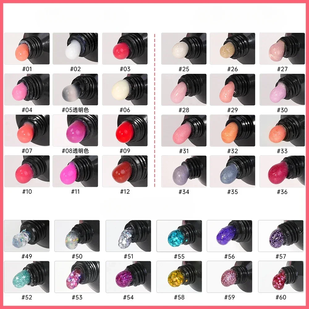 12 Stuks 15Ml Glitter Pailletten Poly Nagelgel Snelle Verlenging Van Crystal Gel Nail Art Builder Hybride Vernis Uv/Led Lamp Basislaag