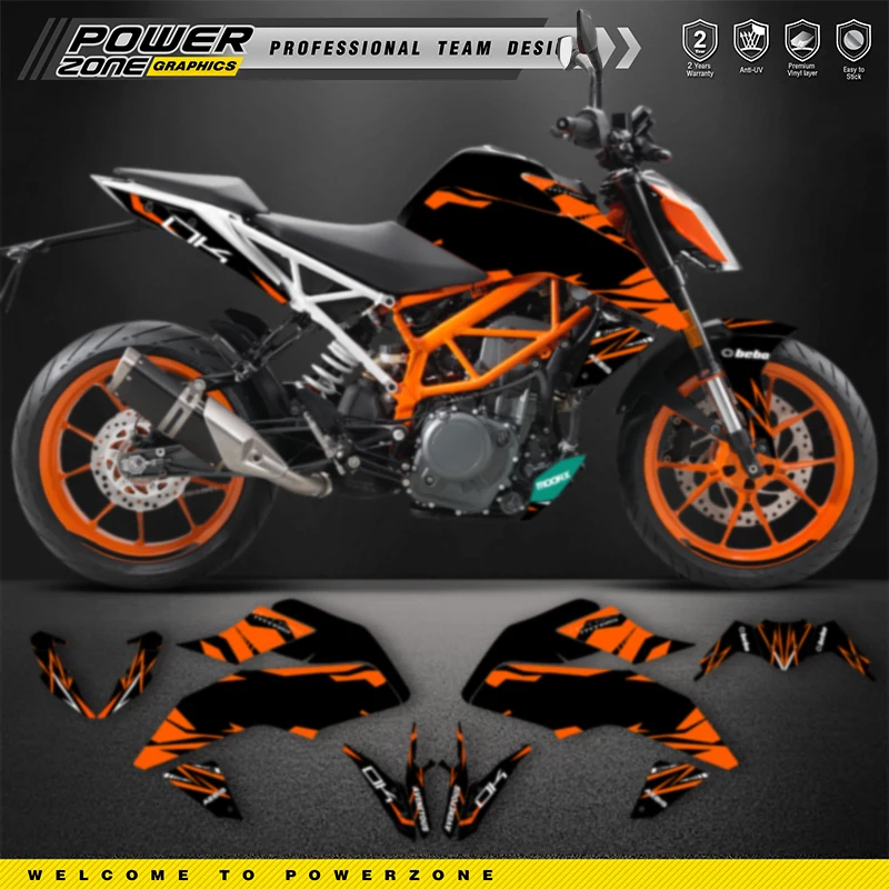

PowerZone Custom Team Motorcycle Graphics Backgrounds Decals Stickers Kits For KTM 2017-2020 DUKE 125 390 Motorcycle SUPERMOTO