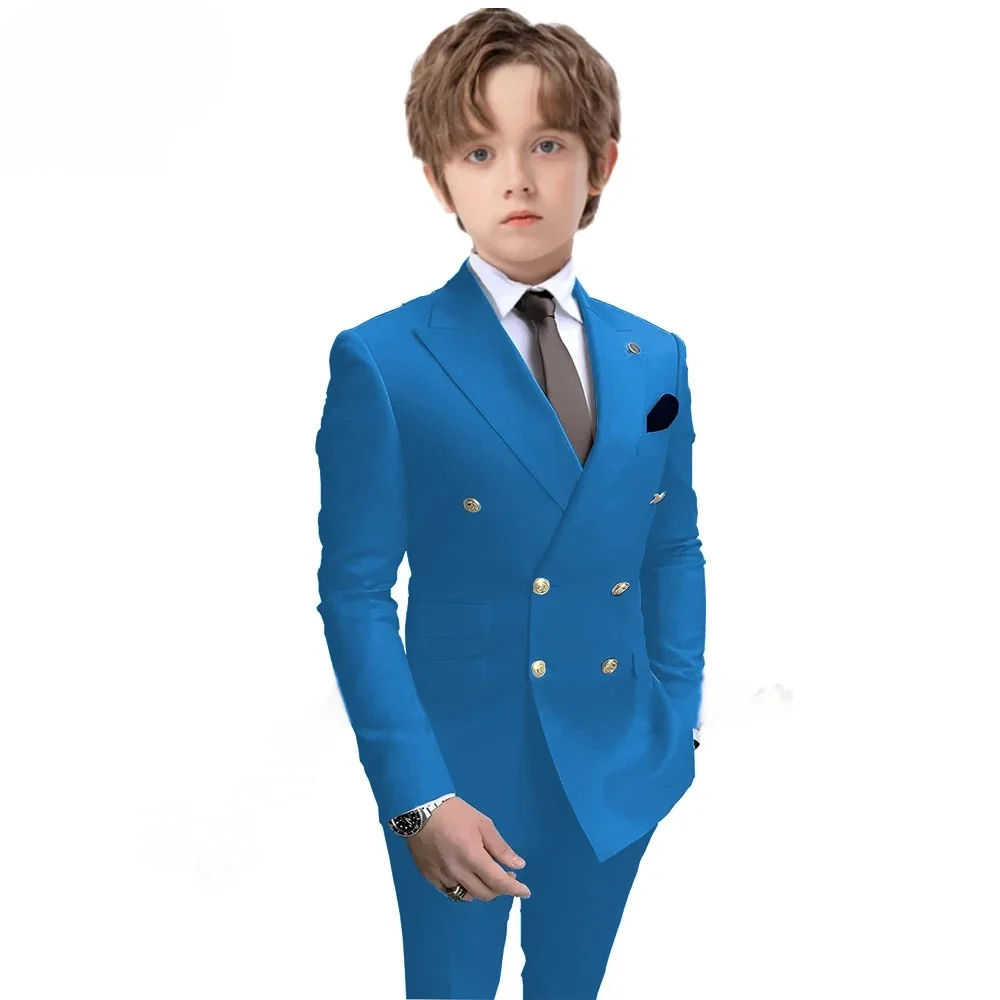 

Fashion Kids Wedding Outfit Jacket Pants Party Shawl Collar Kids Blazer Custom Full Set 3-16 Years Old 2 Pieces