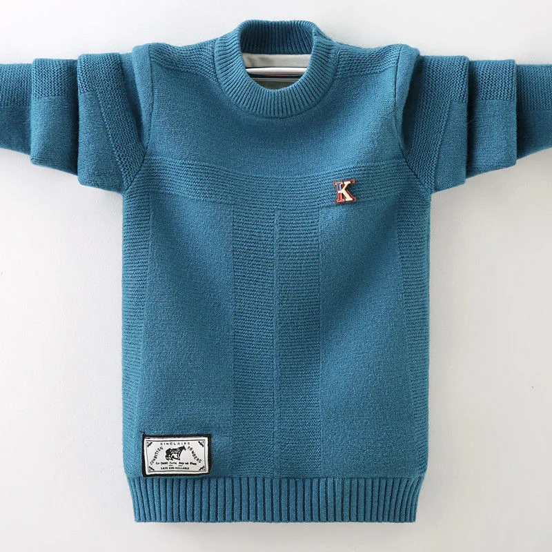 Children's Sweater FALL Winter New Cotton Clothing Hedging Sweater Teenage Boys Sweater Children's Clothing 10 12 14 Years