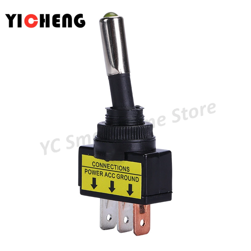 1Pcs ASW-15D Dc 12V 20A Auto Auto Led Light Toggle Rocker Swi, 12Mm Auto Modificatie Schakelaar Schakelaar Tuimelschakelaar
