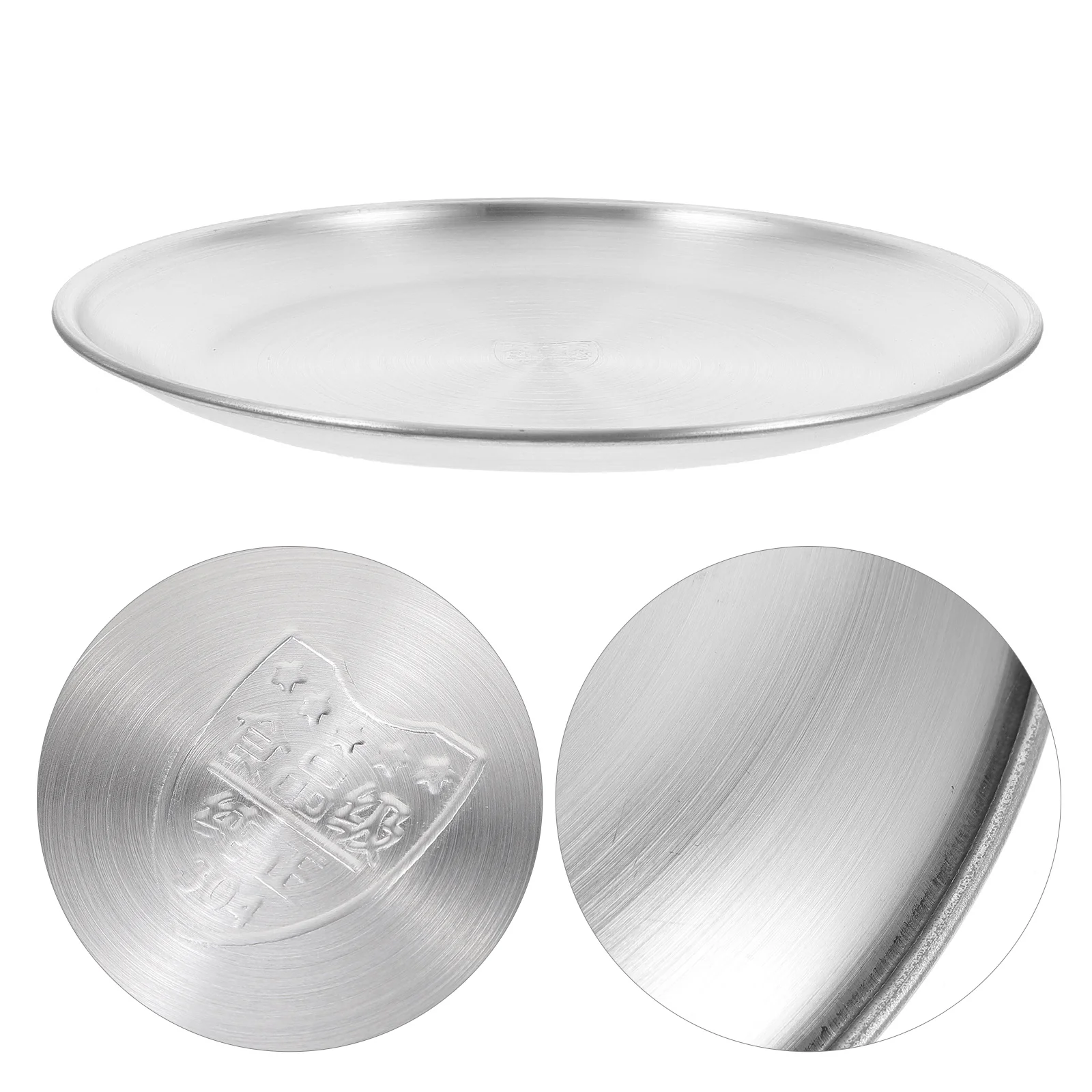 

1Pcs Stainless Steel Plate Bbq Picnic Gathering Rustproof Food Container Simple Design Practical Storage Bakeware