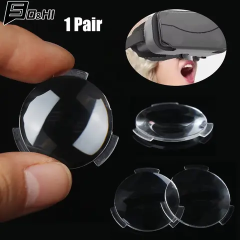2Pcs 3D Virtual Reality VR Lens BiConvex Lens For Dia 25mm Focal length 45mm Double Convex Lens