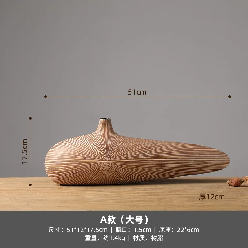 Modern Minimalist Resin Desktop Vase, Creative Abstract Sculpture for Home Decor, Unique Soft Furnishing Ornament Accent
