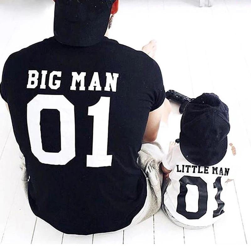 New Father And Son Family Clothing Dad And Me Summer Big Man And Little Man Short Sleeve T Shirt Dad's Clothes Son's Clothes