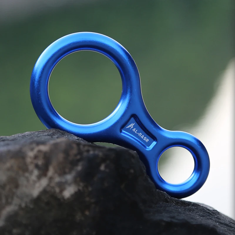 35KN Klettern Karabiner Figur 8 Abseilen Seil Abseilgerät Aluminium Figur Sicherungsgerät Abseilen Downhill Ausrüstung – Detail 9