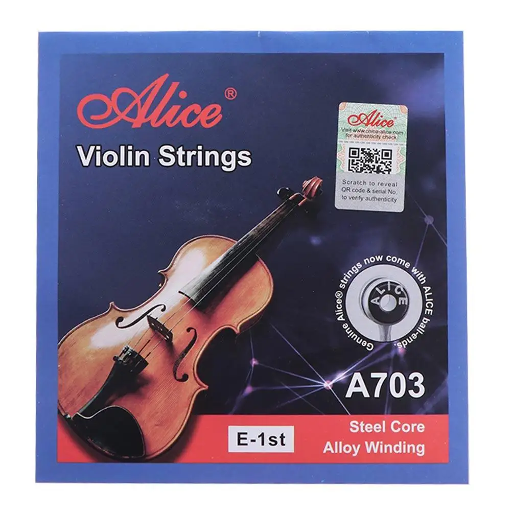

4/4 3/4 1/2 1/4 1/8 A703 Violin Strings E A D G Strings Nickel String Alice Strings Winding Replacement Violin Strings