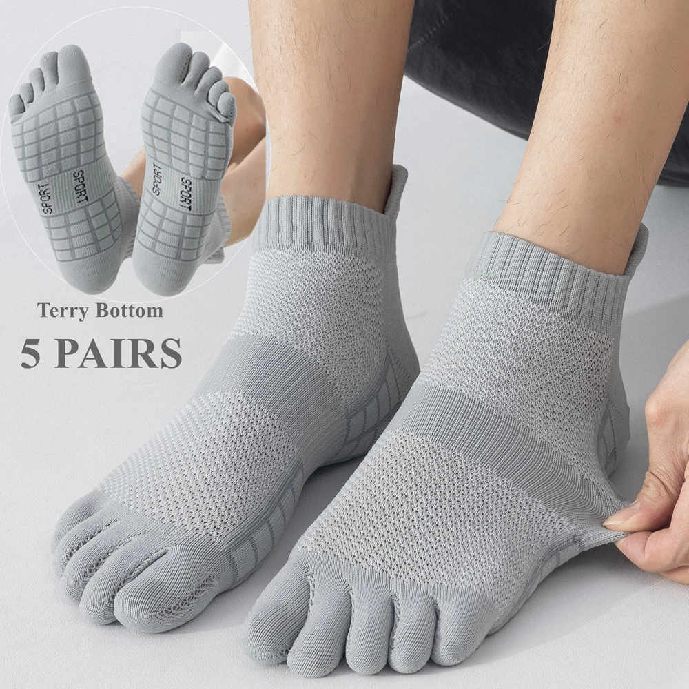 3 Pairs Sports Toe Socks Men T - Ankle Sock Low Cut ulasan dan harga