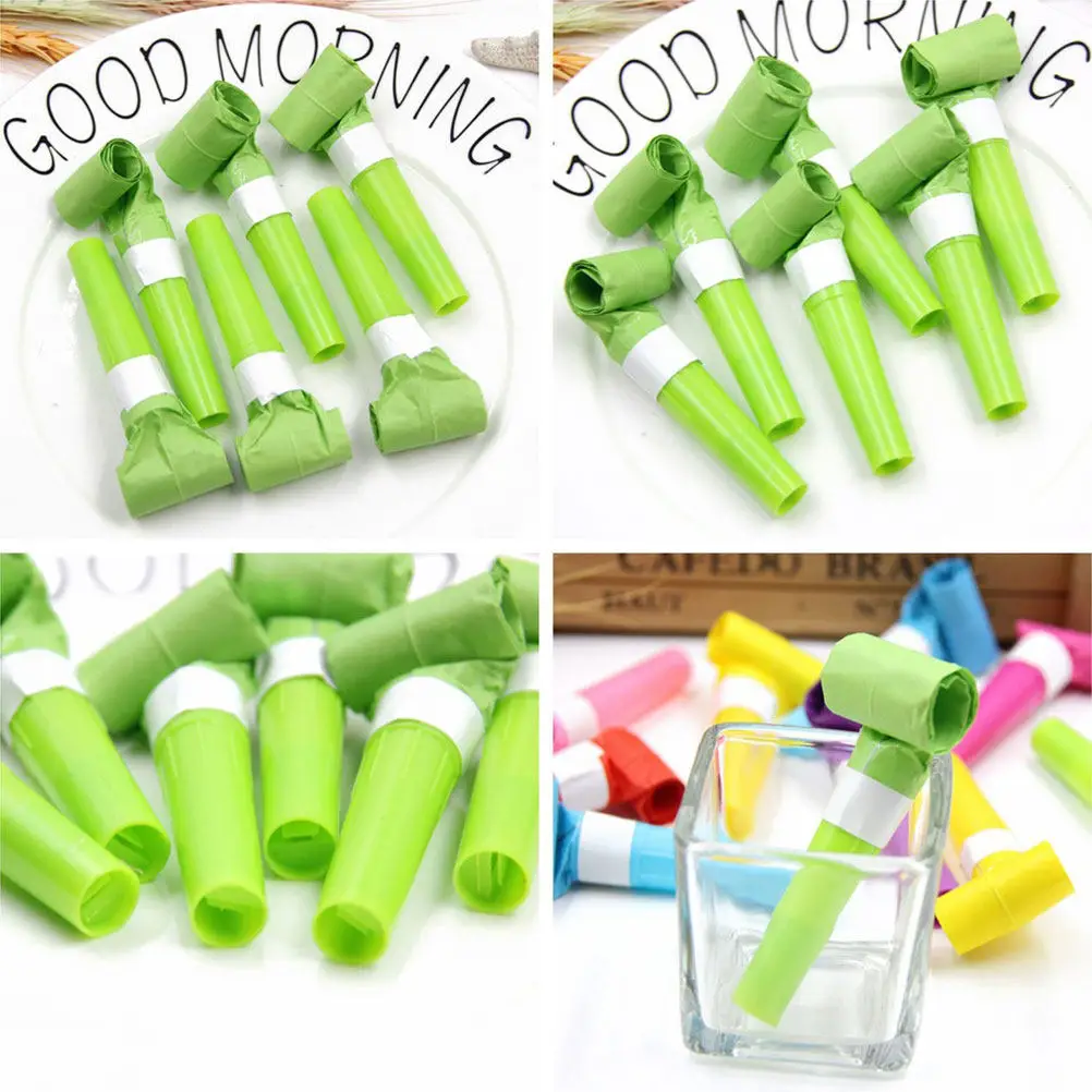 

50Pcs 6Cm Vibrant Plastic Whistle Party Noise Maker Kids Cheering Prop Eco Sound Maker Birthday Carnival Favor