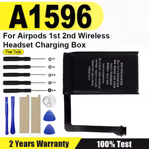 A1596 For airpods 1st 2nd A1604 A1602 A1523 A1722 A2032 A2031 air pods 1 2 Wireless Headset Charging Compartment Box Battery