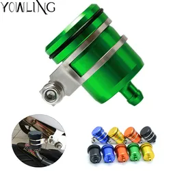 FOR kawasaki NINJA 250R 2008-2012 ZX6R ZX10R Z750R Z1000SX Motorcycle CNC Brake Fluid Reservoir Clutch Tank round Oil Fluid Cup