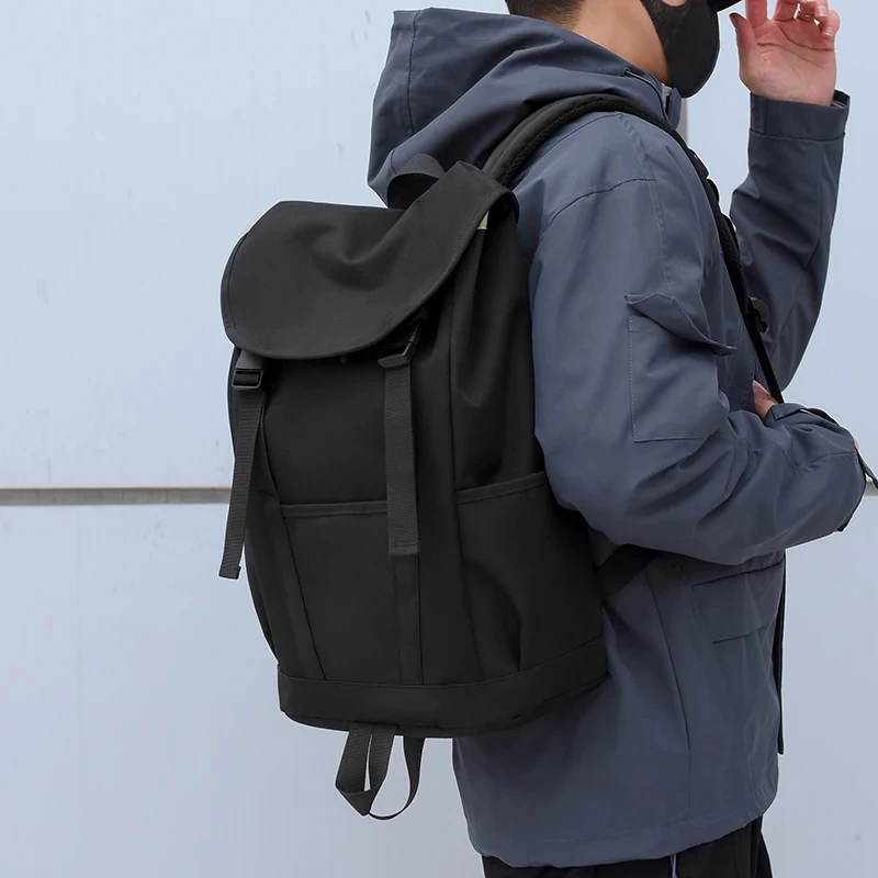 

Travel Backpack For Young Students 2024 New Nylon Waterproof Outdoor Pack Bag Man Black Minimalist Urban Backpack Male Sport Bag