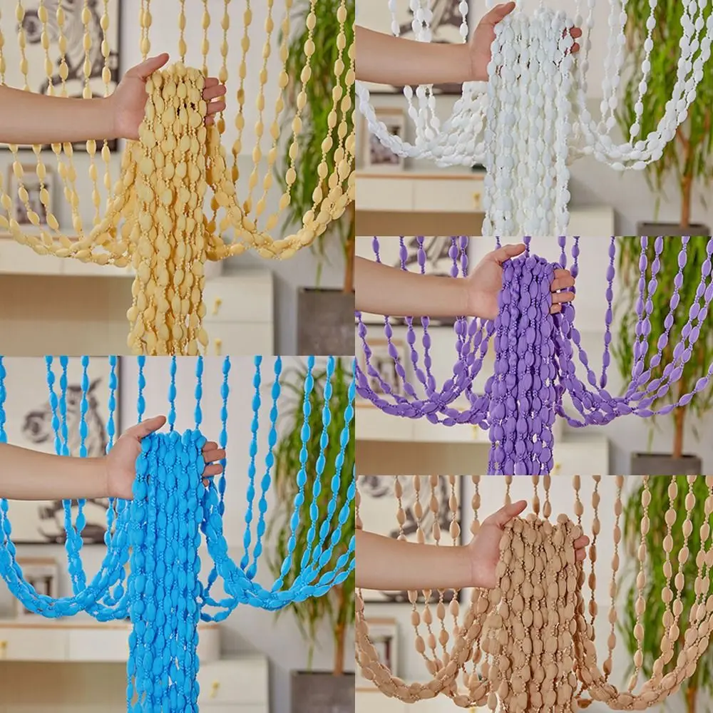 Solid Color Beaded Tassel String Curtain Romantic Elegant Window Decorations Creative Household DIY Ornaments