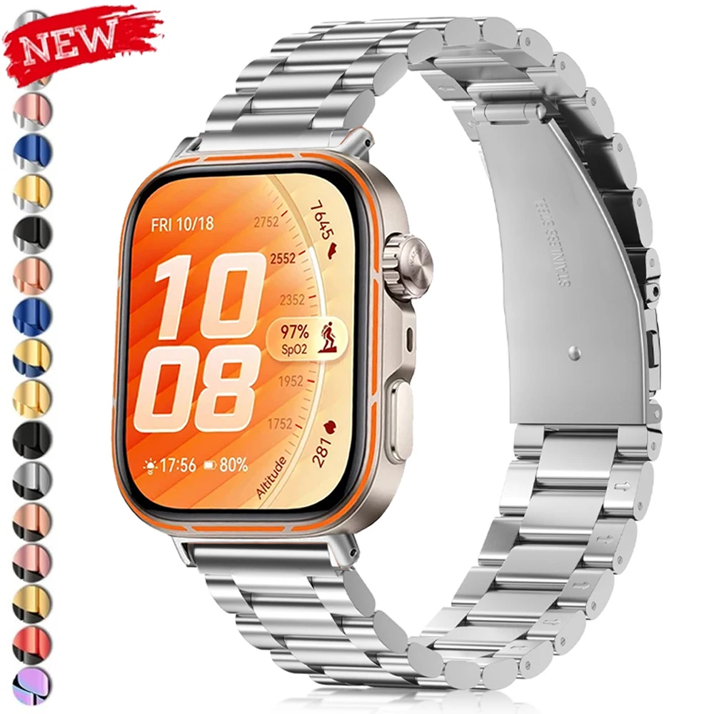 Metallarmband für Huawei Watch Fit 5/5Pro Band Edelstahlarmband Armband für Huawei Watch Fit 4/4Pro/3 Belt Sport Correas