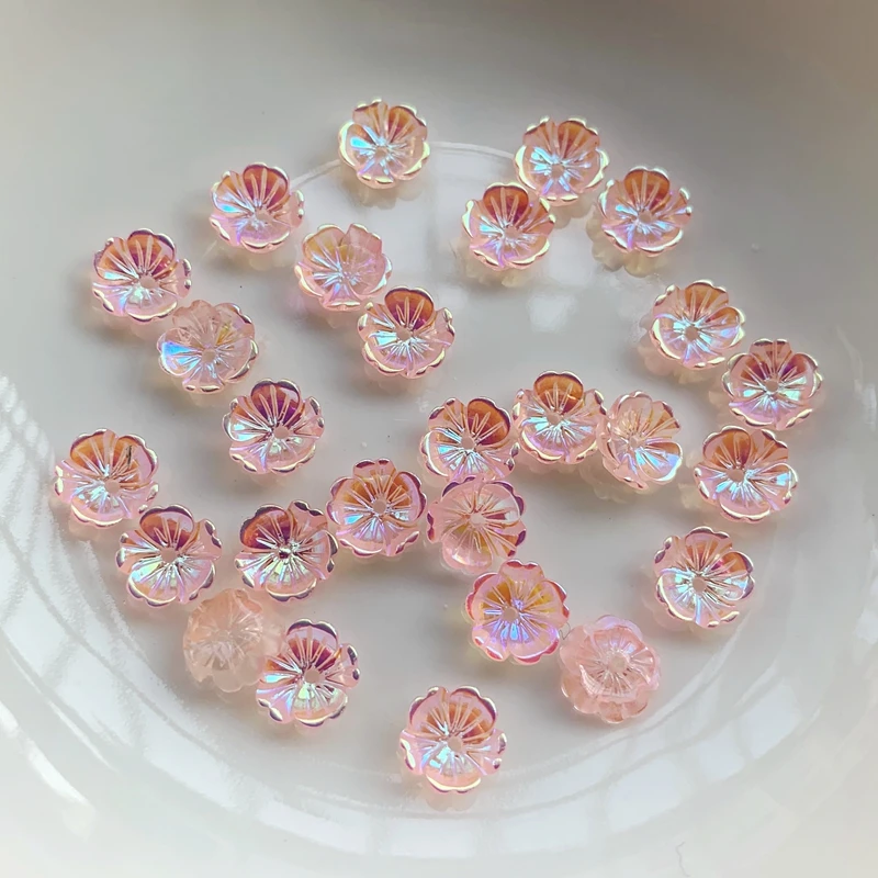 Flowers 8mm Earrings jewelry accessories resin Rhinestones Making DIY Scrapbook crafts Nail Art Design 60pcs