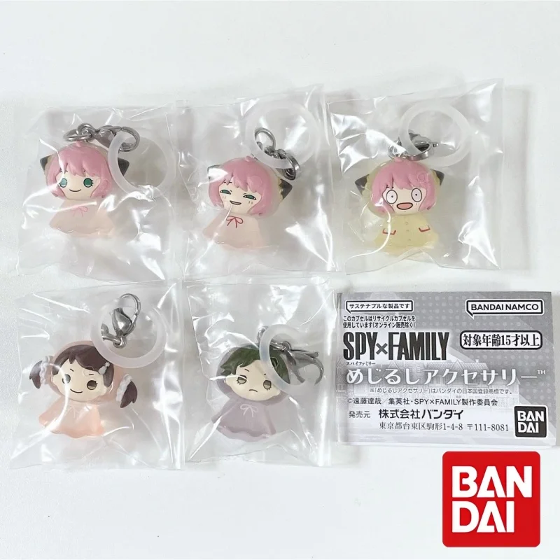 

Bandai Spy X Family Gashapon Charms Anya Forger Becky Blackbell Damian Desmond Keychain Bag Umbrella Pendant For Anime Fans