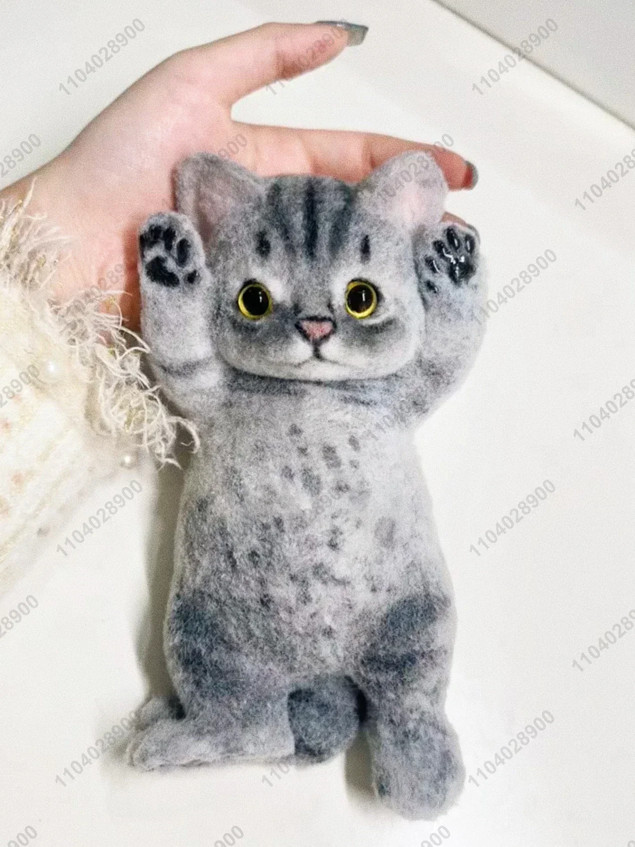 Mainan kucing Super besar, mainan Mochi silikon Taba Squishy lucu buatan tangan kucing lembek