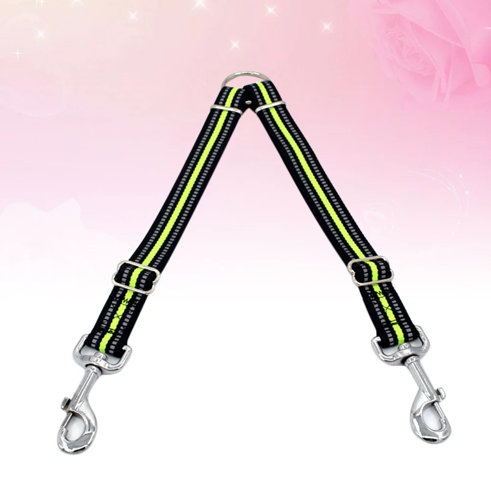 

Reflective Stripe Double Head Dog Traction Strap Green Size L Adjustable Pet Pulling Rope Outdoor Walking Supplies Puppy Harness