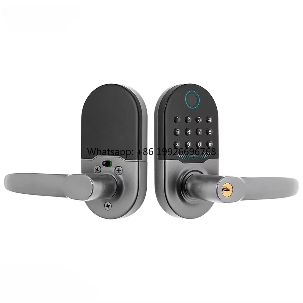 

Eletronic Fire-Resistant Smart Door Lock Lockset Flame-Resistant Cerradura Intelligente Fingerprint Lock for Wooden Door