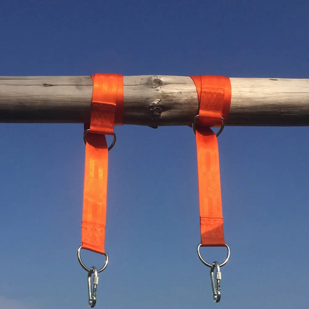Heavy Duty Hammock Tree Straps Set Adjustable Safe Suspension Gear for Camping Hiking Backpacking