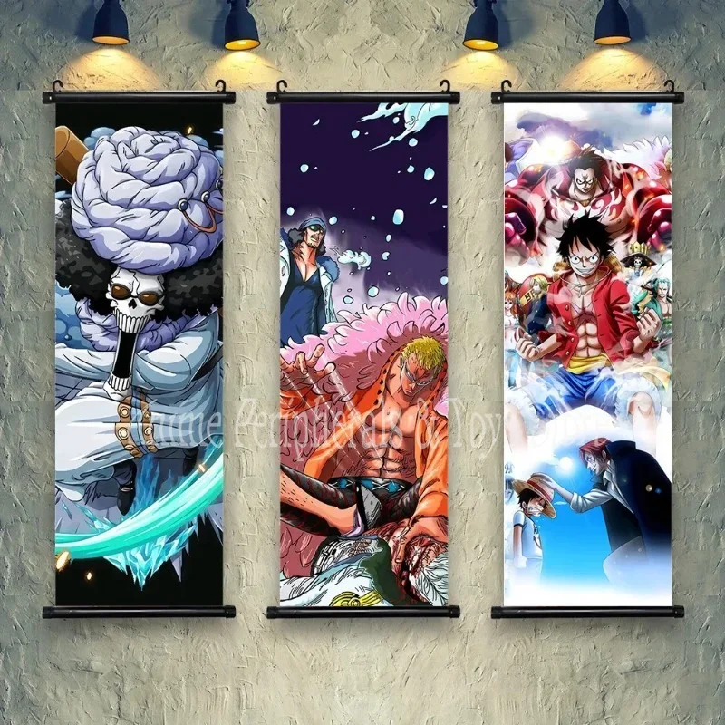 Anime ONE PIECE Poster Luffy Canvas Painting Sun God Nika Art Print Kids Room Decoration Mural for Hanging Scrolls Roronoa Zoro