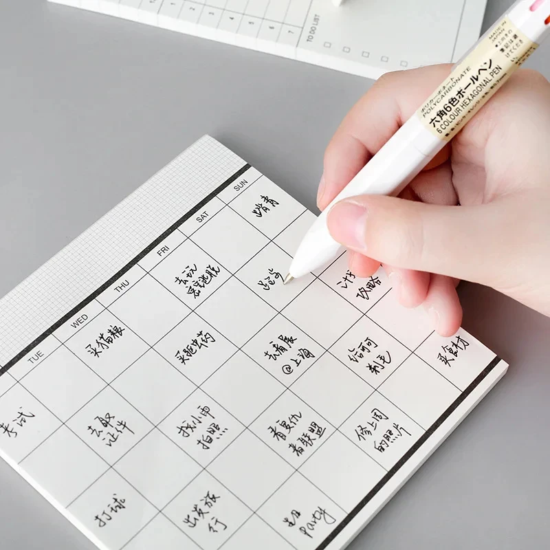 Kawai Single Optional Simple Business Schedule Planner Pad Tearable Note Book Monthly Plan Weekly Plan Note Pad Memo Pad Sticky