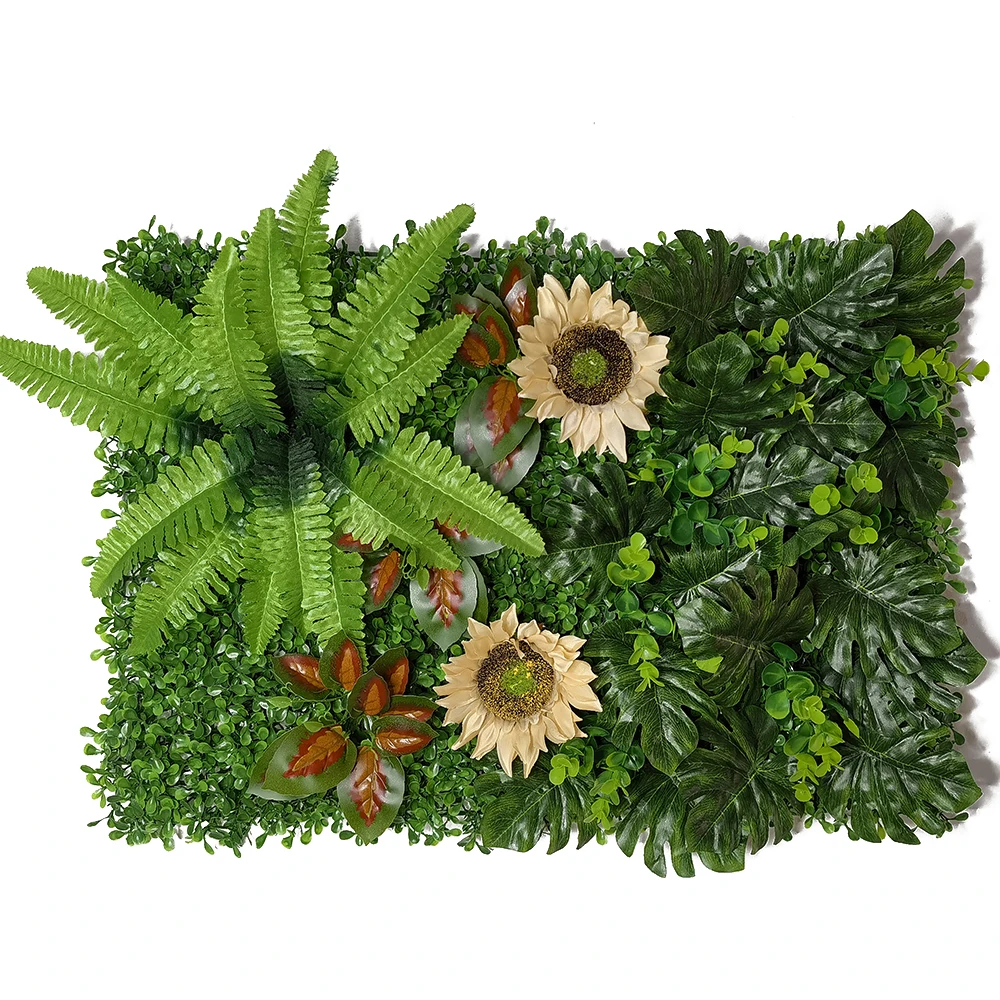 Home Decoration Artificial Plant Lawn Sunflower Wall Leaf Panels Garden Bedroom Window Plantas Artificiales Para Decoracion