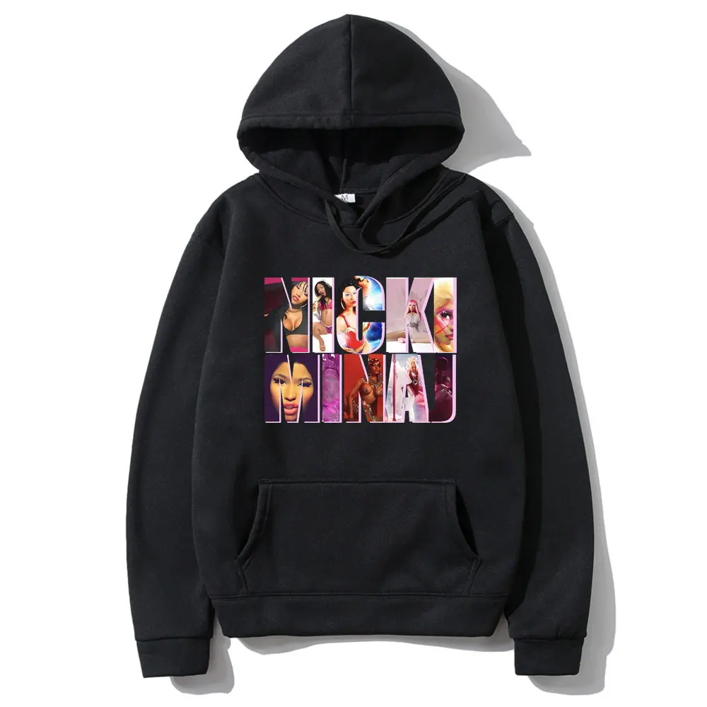 

Rapper Nicki Minaj 2007-2024 Eras Music Album Graphic Hoodie Men Women Hip Hop Oversized Sweatshirt Unisex Vintage Streetwear