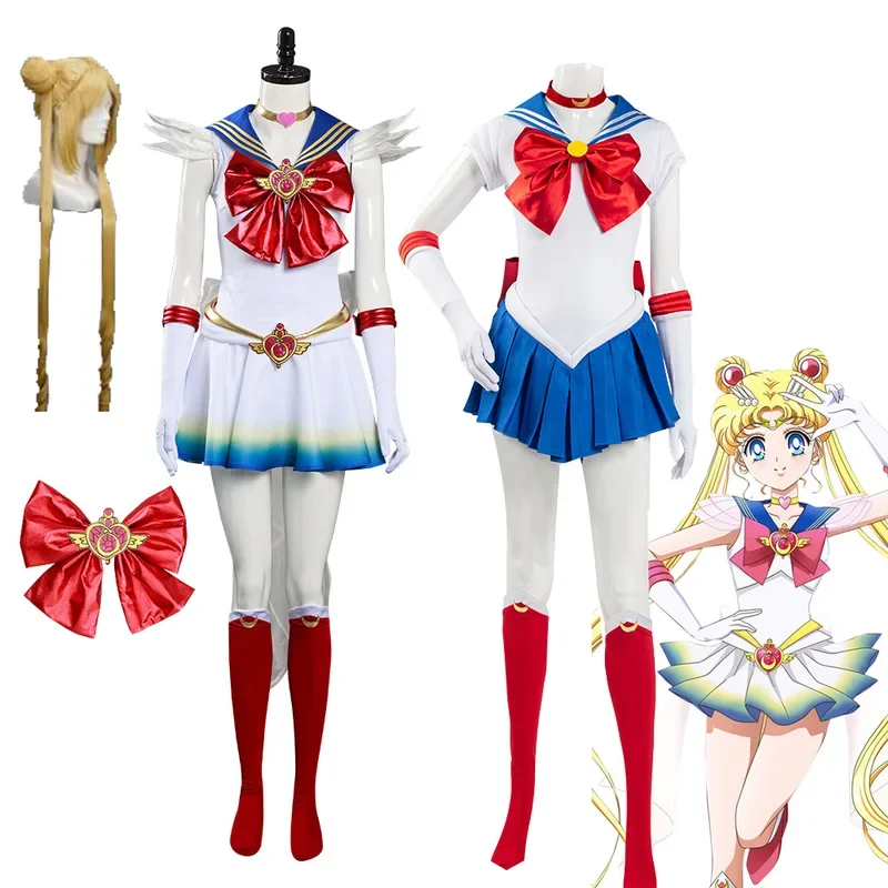 

Anime Eternal Tsukino Usagi Cosplay Costume Dress Outfits Women Uniform Full Suit Halloween Carnival Costumes for Girls Female