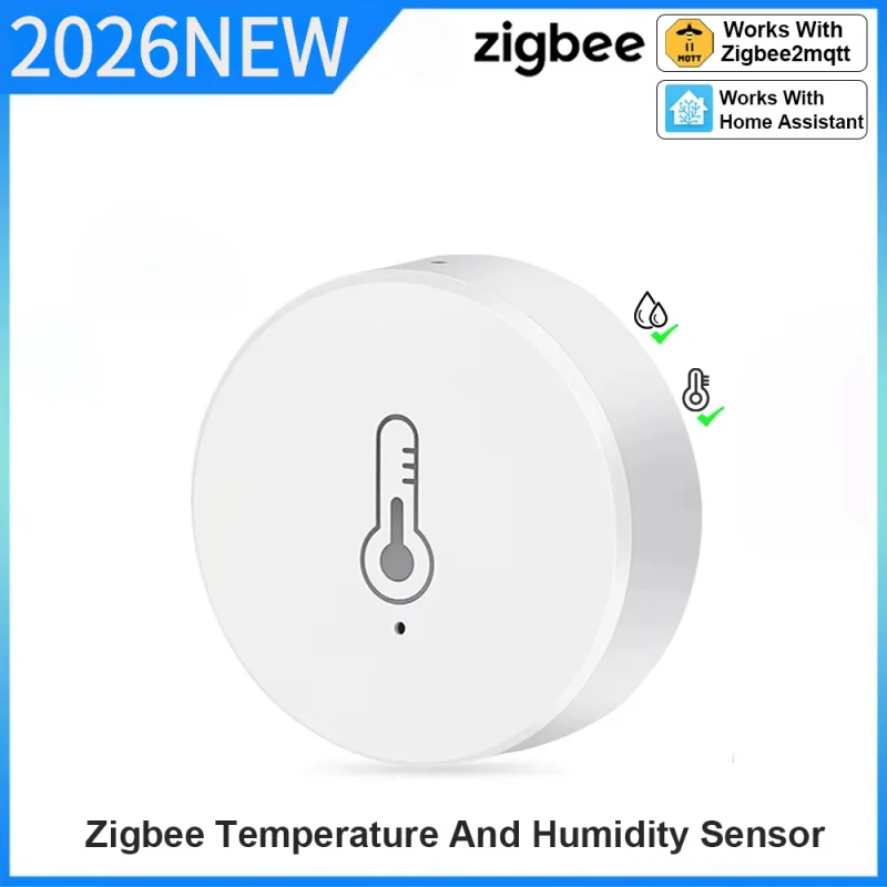 

Новый датчик температуры и влажности 3.0 (2026 г.) с удаленным мониторингом через приложение Smart Life, на батарейках, совместим с Google Home