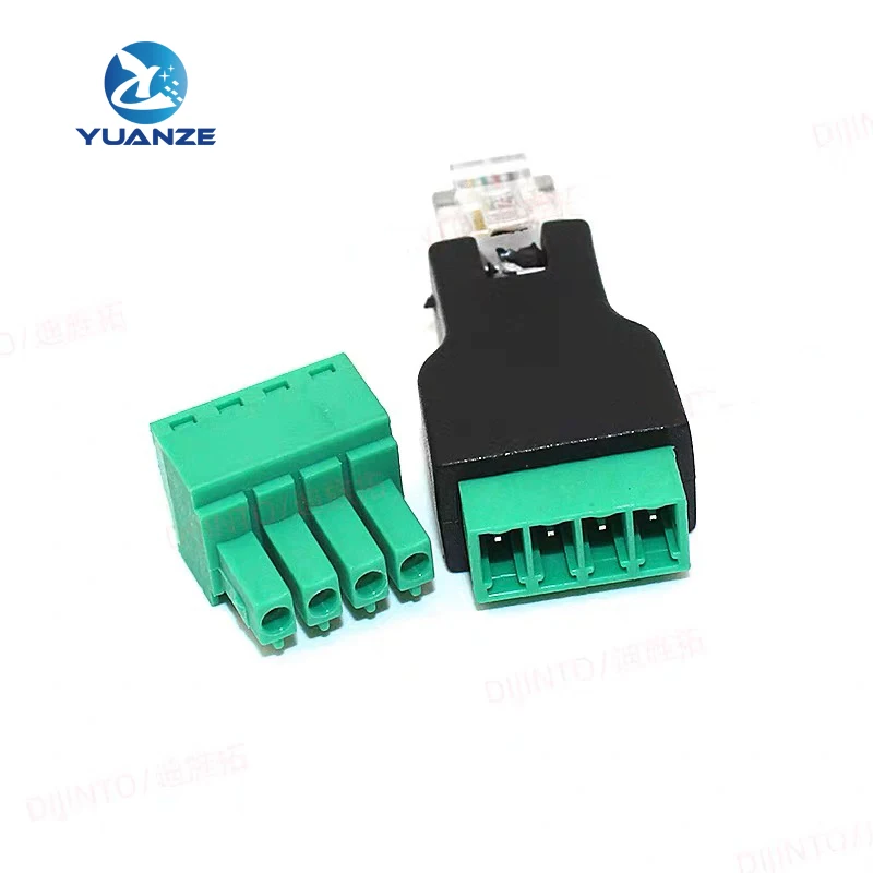 1pcs RJ11 to Screw Terminal Adaptor RJ11 Male to 4 Pin connector RJ11 splitter for CCTV DVR CCTV accessory